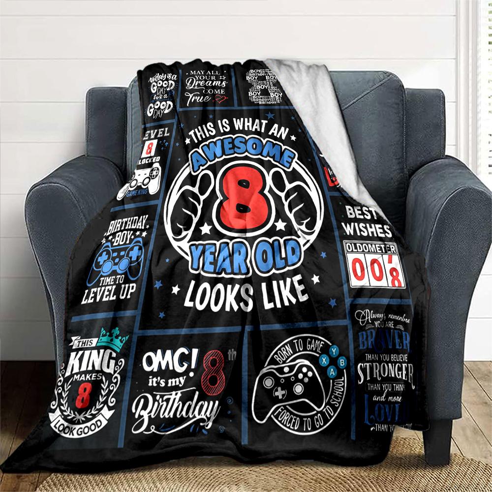 8Th Anniversary Countdown Throw Blanket Comfortable ure Throw For Sofa Couch Office Bed Picnics Four Seasons Multipurpose Warmthful Y20