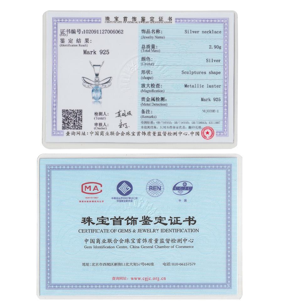 Umcho Sky Blue Topaz Pendants Necklaces Jewelry Lovely Honey Bee Design Pendant With Chain Fine Jewelry