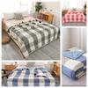 Одеяло из стиранного хлопка, тонкое одеяло-покрывало для односпальной, двуспальной, королевской и кинг-сайз кровати, клетчатое летнее