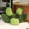 Cartoon Green Soybeans Pea Pod Plush Toy Kawaii Keychian Stuffed Doll Plant Pendant Hangings Bag Home Decor Kids Birthday Gift