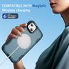 For iPhone 14/13 Case Compatible with MagSafe Lens Frame Kickstand TPU + PC Shockproof Phone Cover