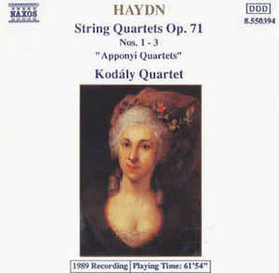 CD ЙОЗЕФ ГАЙДН; КОД?LY QUARTET - Струнные квартеты соч. 71, 1-3 8550394 Naxos 1991 Германия Классика Б/У