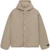 Essentials Textured Nylon Hooded Coaches Jacket Beige Men Outerwear Tan 202HO246377F