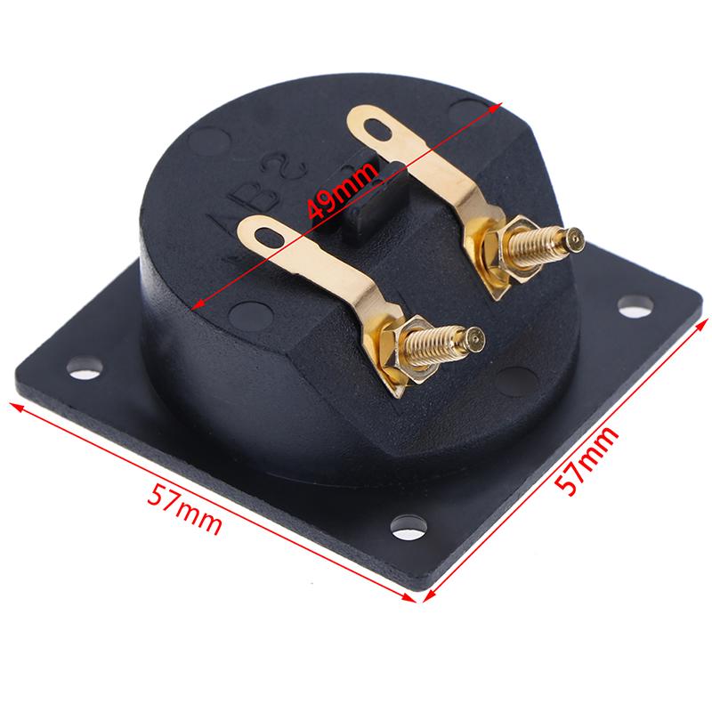 Square Shape Double Binding Post Type Speaker Box Terminal Cup Black And Red