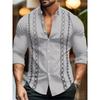 Spring Autumn Temperament Thin Shirt Top Men's Long Sleeved Casual Loose Shirts Men’s