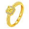 Популярное кольцо с маленьким кубиком сахара и желтым бриллиантом цирконием, кольцо с маленьким квадратным бриллиантом и цитрином, ювелирные изделия высокого класса