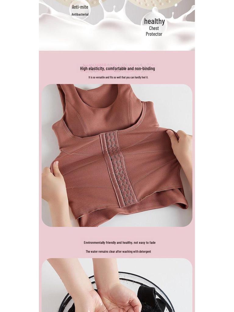 Женский самонагревающийся флисовый жилет: Теплый базовый слой с подкладкой на груди, облегающий фигуру, для осени/зимы