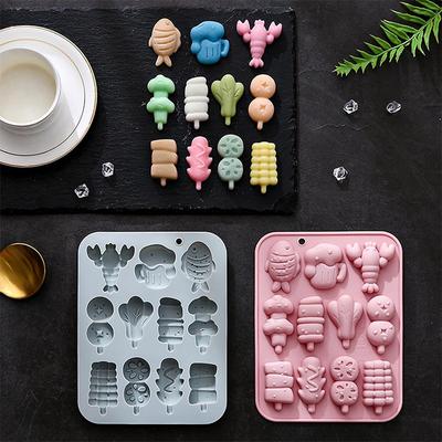 2шт силиконовые формы для выпечки шоколада барбекю мини-пирожных желе конфет свечей мыла многоразовые антипригарные кухонные принадлежности