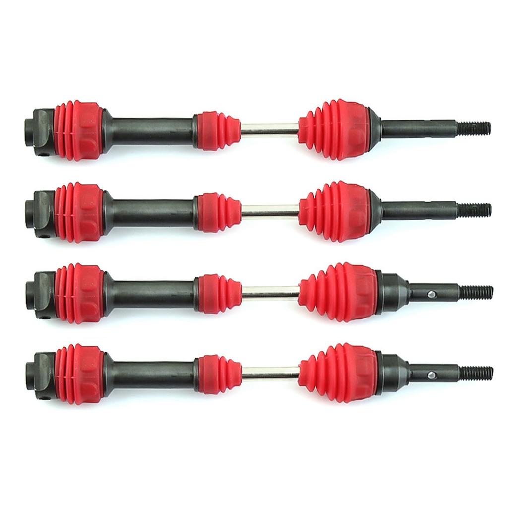 4 Pcs Rr Drive Shaft Steel Driveshaft CVD Replacement for Slash Rustler Hoss VXL 4X4 1/10 Remote control Car