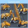 Mixer Truck Crane Inertia Engineering Children Toy With Sound Light And