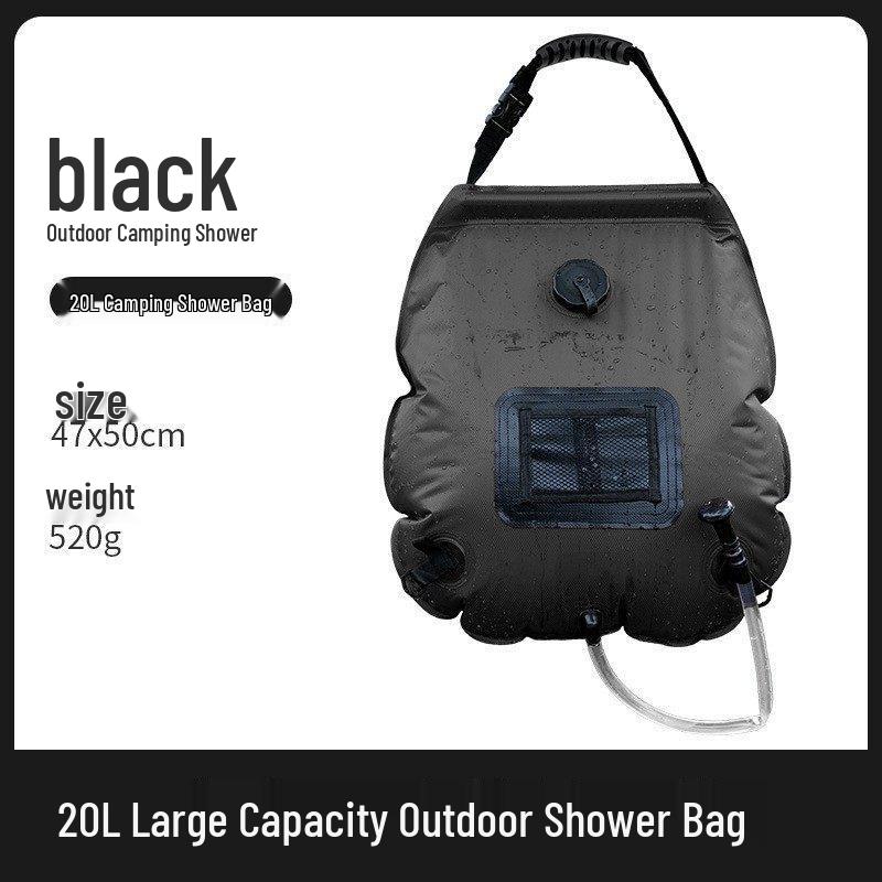 Foldable Solar Outdoor Shower Bag - 20L for Camping & Self-Driving Tours