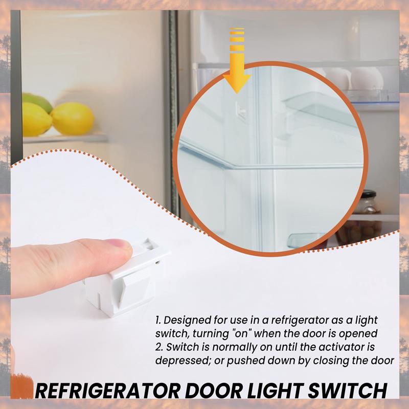 2025 Trend Refrigerator Door Lamp Light Switch Replacement Fridge Part Kitchen 5A 125V