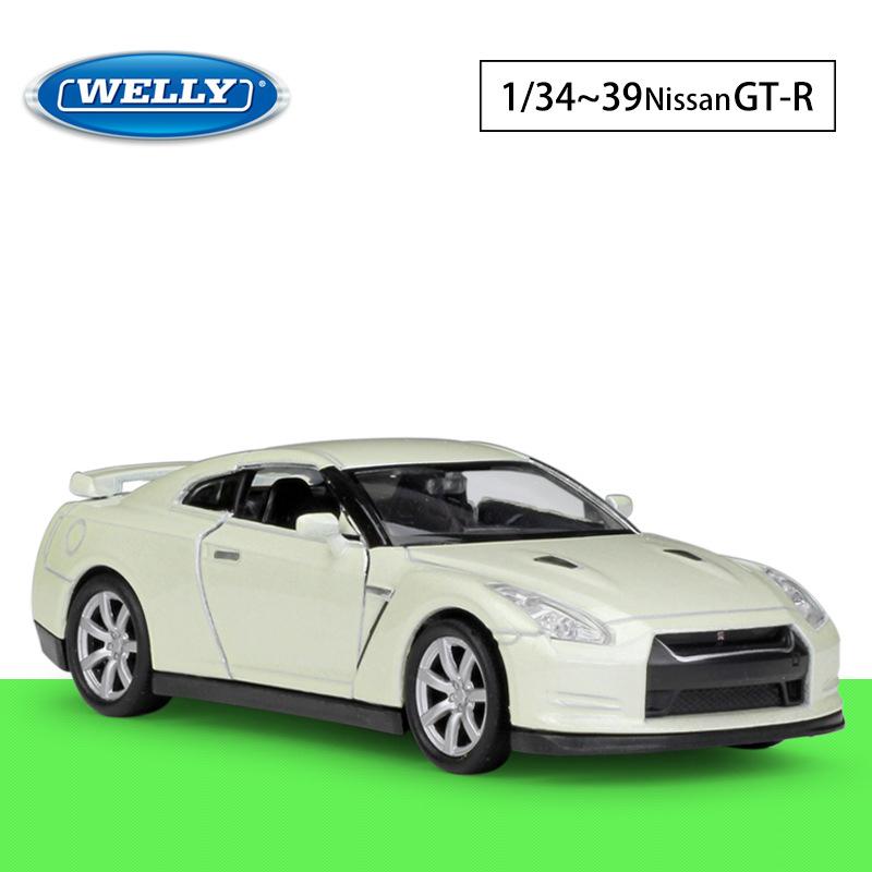 Масштаб 1/36 Welly Nissan GT-R R35, модель автомобиля из сплава, литье под давлением, металлические игрушечные автомобили, модель автомобиля, коллекция высокой имитации, детские подарки