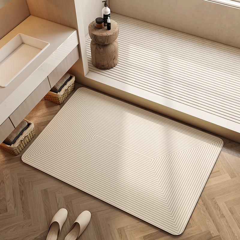 Diatomaceous Earth Absorbent Anti-Slip Bathroom Floor Mat - Quick-Drying & Wear-Resistant Foot Pad