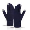 Cute Student Gloves with Winter Velvet Windproof and Cold Proof Cycling Knitted Touch Screen Warm Gloves for Women In Autumn and Winter