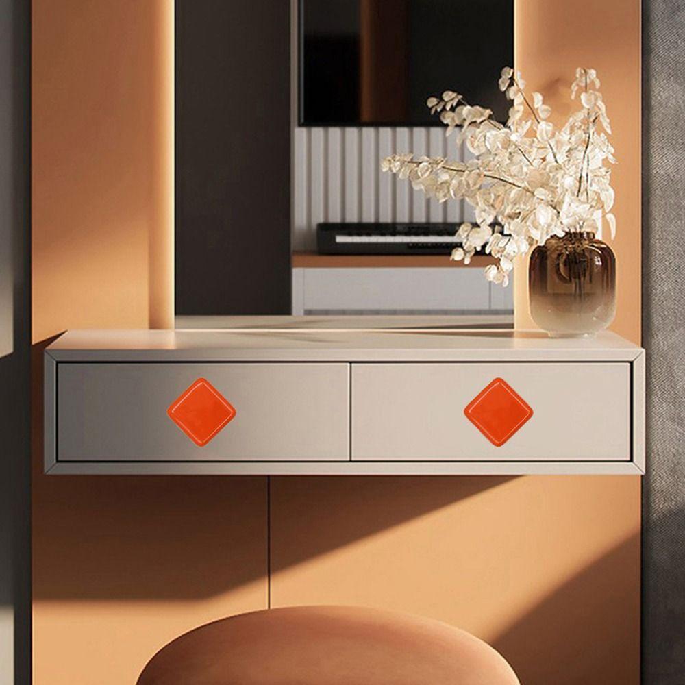 Простота одноотверстие цветной керамической ручки-скобы квадратные ручки для ящиков современная керамическая ручка для шкафа гардероб