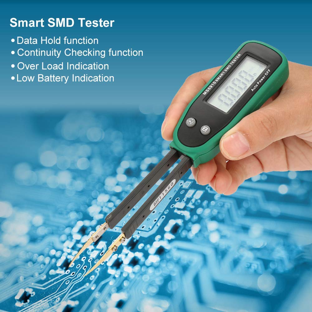 Resistance Resistance Capacitance MASTECH MS8910 Capacitance Meter for SMD Smart Tweezers Resistance Capacitance ESR Meter Tester, Meter, Measurement,