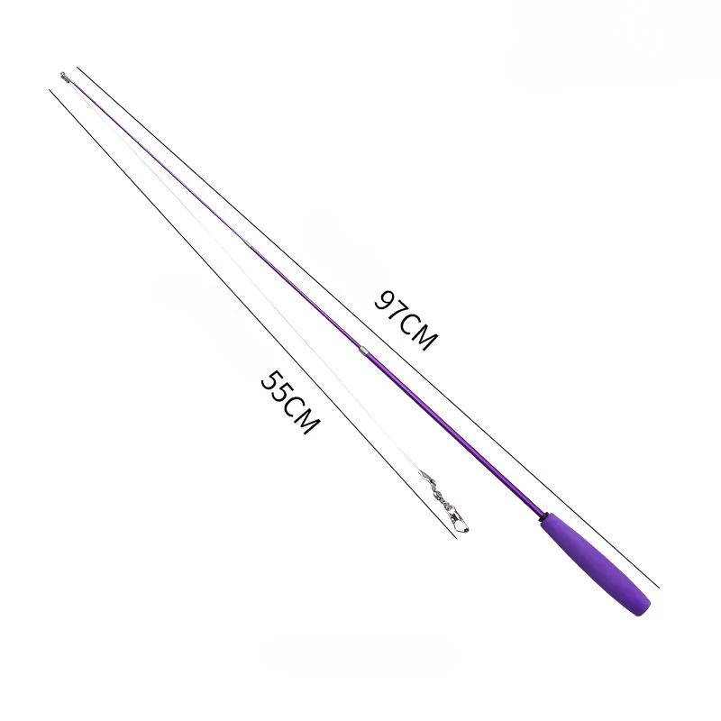 Кошачья палочка-дразнилка, гибкая, трехсекционная, телескопическая, удочка, игрушка для кошек, забавная палочка для кошек, удочка для ловца игрушек, незаменимый артефакт для кошек