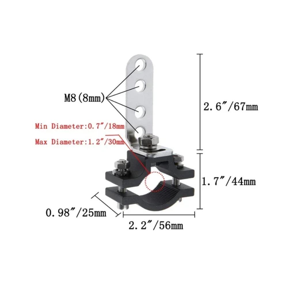 Крепление для светодиодного света мотоцикла, Универсальный зажимной кронштейн 0,7-1,2 дюйма для дуги, Держатель для фар и прожекторов квадроцикла, UTV