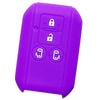 [ИКТ] Силиконовый чехол для смарт-ключа автомобиля Suzuki, сдвижного типа, 4 кнопки, фиолетовый /