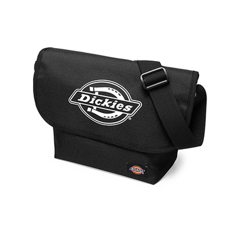 Dickies Logo Reversed Color Print Street Style Versatile Sports Trend Polyester Messenger Shoulder Crossbody Bag Unisex bags Black 192U90LBB03BK02