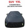 Universal SUV/Sedan Full Car Covers Outdoor Sun Snow Protection UV Car Zipper Design Black Car Case Cover S-XXL