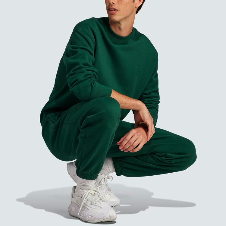 Adidas Оригинальный свитшот Adicolor Contempo с однотонным логотипом, мужские топы, лесно-зеленый IM4399