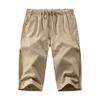 Pants Men's Summer Loose Linen Thin Cropped Pants Men's Straight Leg Pants