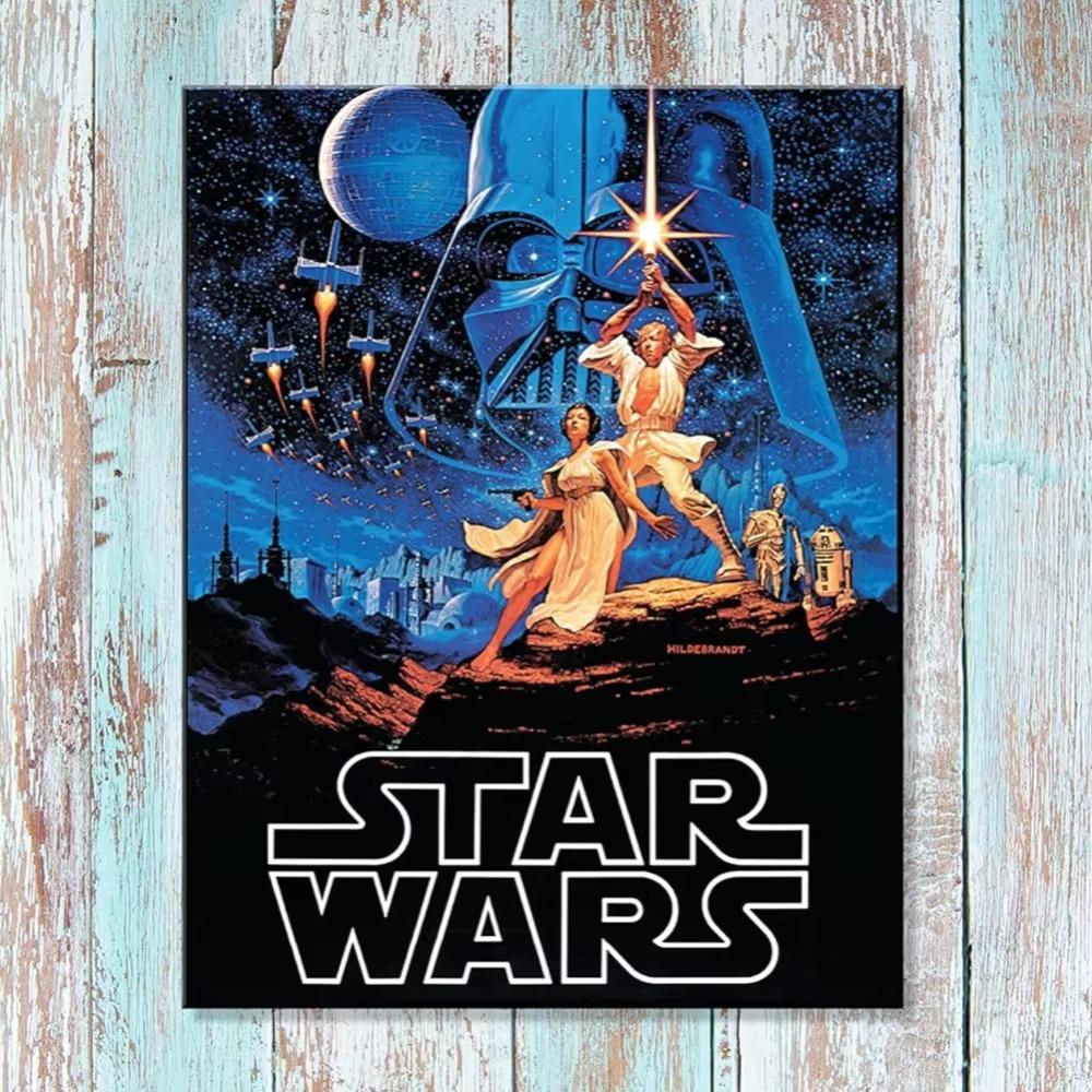 Desperate Enterprises Star Wars A New Hope by Hildebrandt Tin Sign Ностальгический винтажный металлический настенный декоративный постер для домашней коллекции