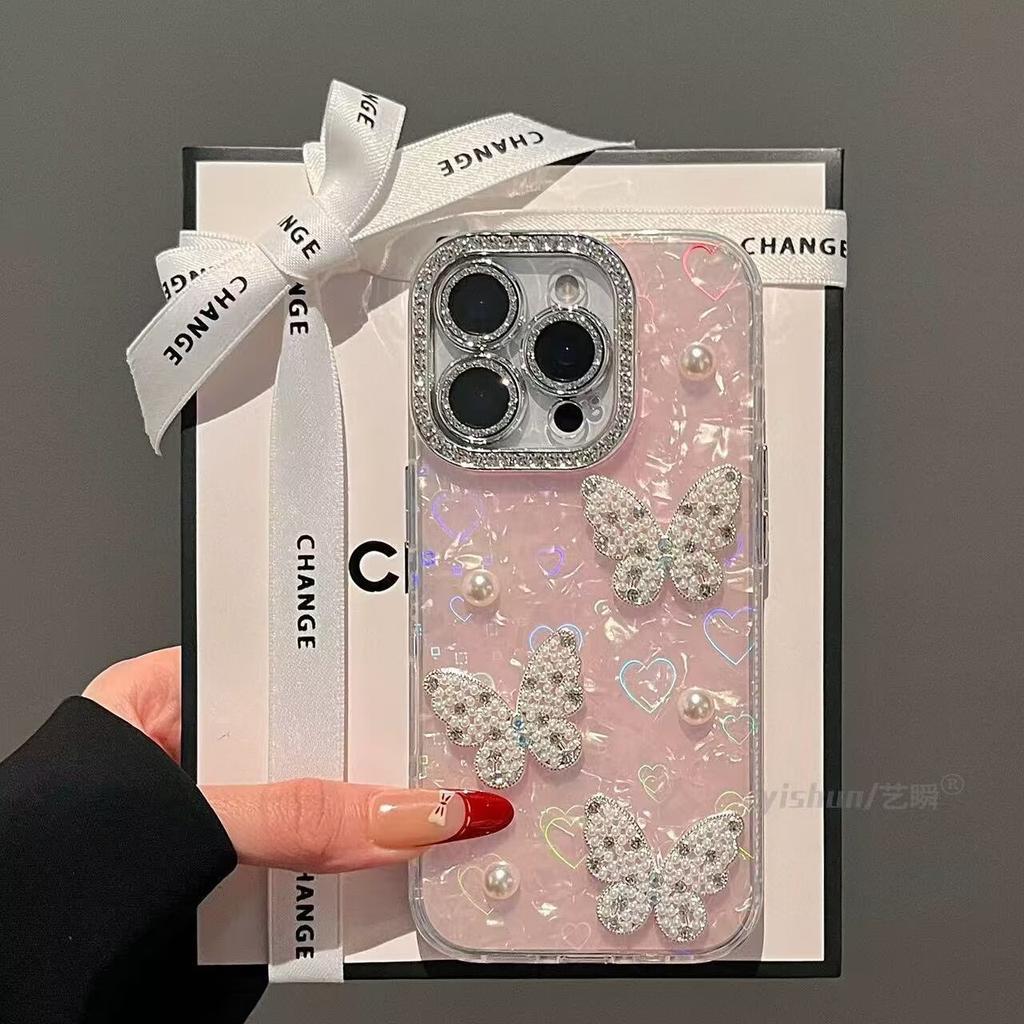 Чехол с узором «Ракушка» для IPhone 11, Apple 17 Pro Max, Жемчужный бант 13 мм, 12/15 мм Pro