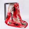 New Silk Scarf Print Design Large Hijab Fashion Female Square Scarf Head Wraps For Women Bandana Lady Headkerchief Summer New EMA
