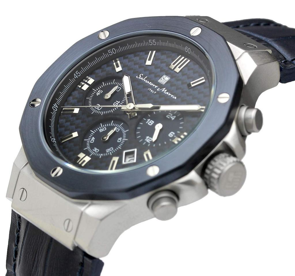 Часы Blue Chronograph 10 ATM Water Resistant Business Formal [Salvatore Mara] Мужские