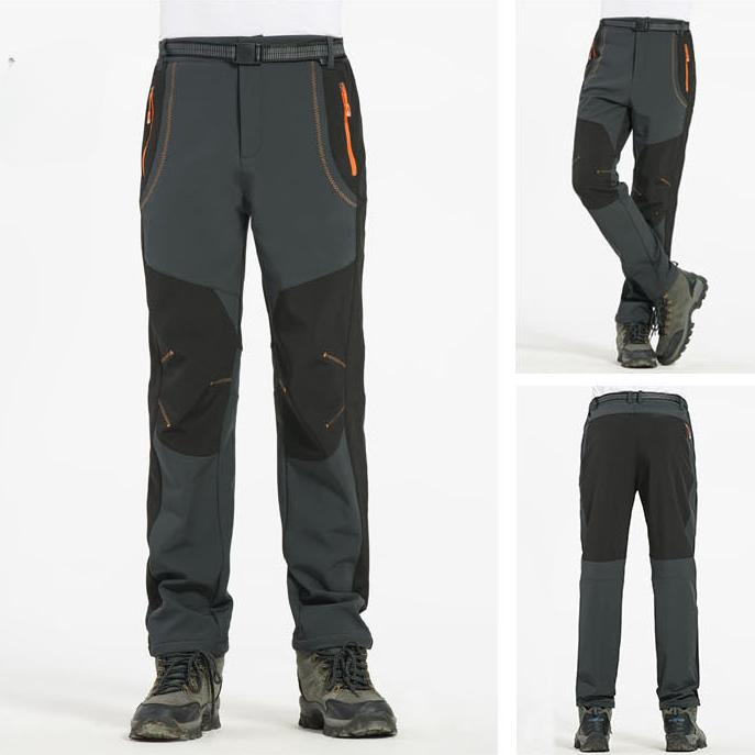 Мужские эластичные флисовые зимние теплые брюки Softshell для треккинга, скалолазания, пешего туризма, кемпинга, рыбалки, спортивные тренировочные брюки большого размера