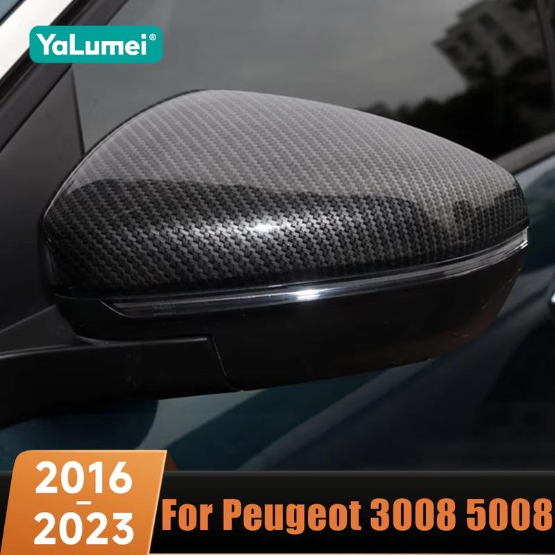 For Peugeot 3008 5008 GT 2016 2017 2018 Car Side Rearview Mirror Cap Wing Side Mirror Cover Sticker