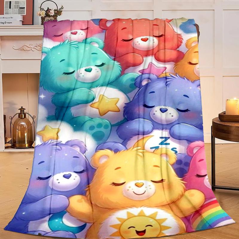 1PC Love Bears Cozy Night Flannel Blanket Gift, Suitable for Both Men And Women, Soft Ideal for Beds And Sofa, Birthday Or Christmas Gift