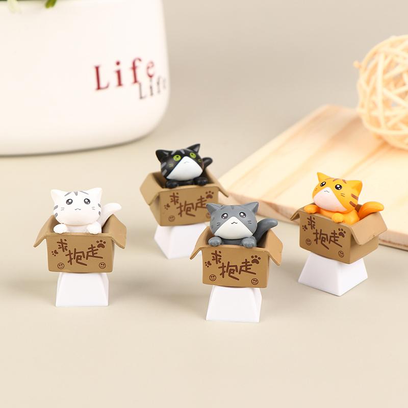 1шт мультяшный кот клавиши клавиатуры трехмерные милые аниме механические колпачки