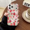 3D милый силиконовый чехол с клубникой для iPhone 16 11 15 Plus 12 14 17 13 Pro Max, милый чехол для телефона для детей и девочек