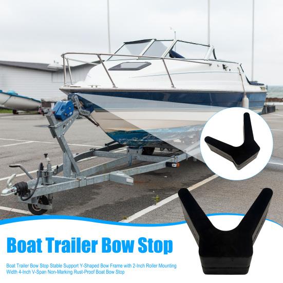 Упор на прицеп для лодки, устойчивая поддержка, V-образная рама для носа с креплением ролика 2 дюйма, ширина 4 дюйма, V-образный проем, не оставляющий следов, защита от ржавчины, упор для носа лодки
