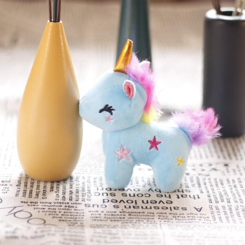 Подвеска Мягкая Игрушка Единорог с Наполнителем из ПП Хлопка для Украшения Сумки