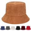 Simple Women Autumn Winter Retro Corduroy Bucket Hat Designer Streetwear Fisherman Caps Hats Beach Cap Outdoor Unisex Panama Hat