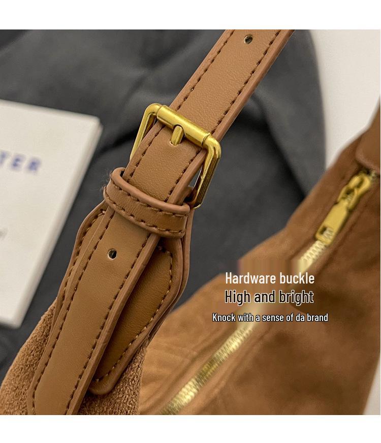 2023 Матовая Ретро Женская Сумка Через Плечо - Большая Вместимость, Универсальная Сумка-Тоут на Осень/Зиму для Поездок на Работу.