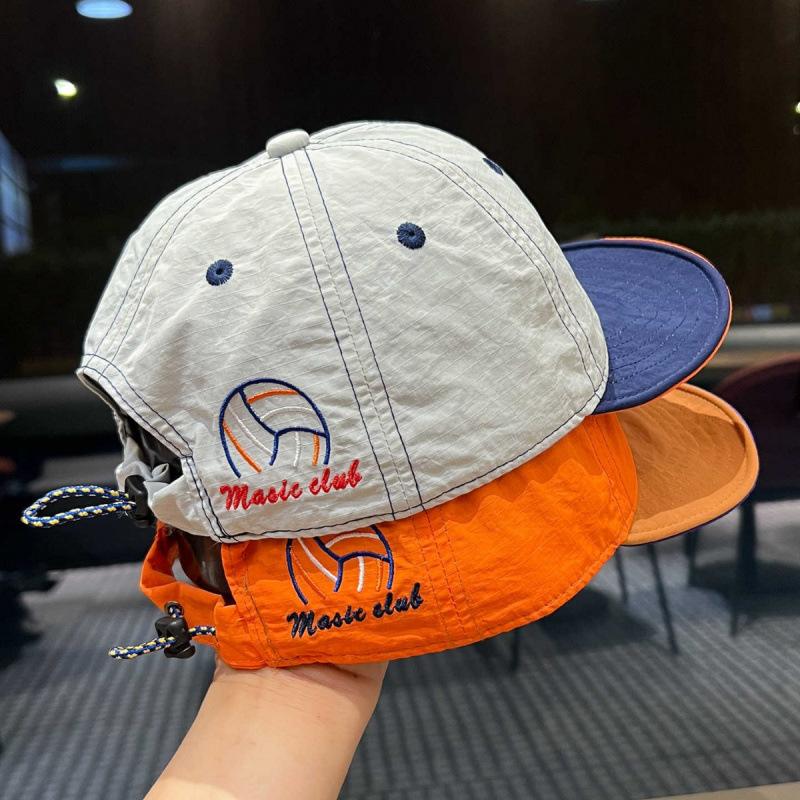 American thin baseball caps men's and women's summer quick-drying breathable short-brimmed peaked caps outdoor sports running flip-brimmed caps