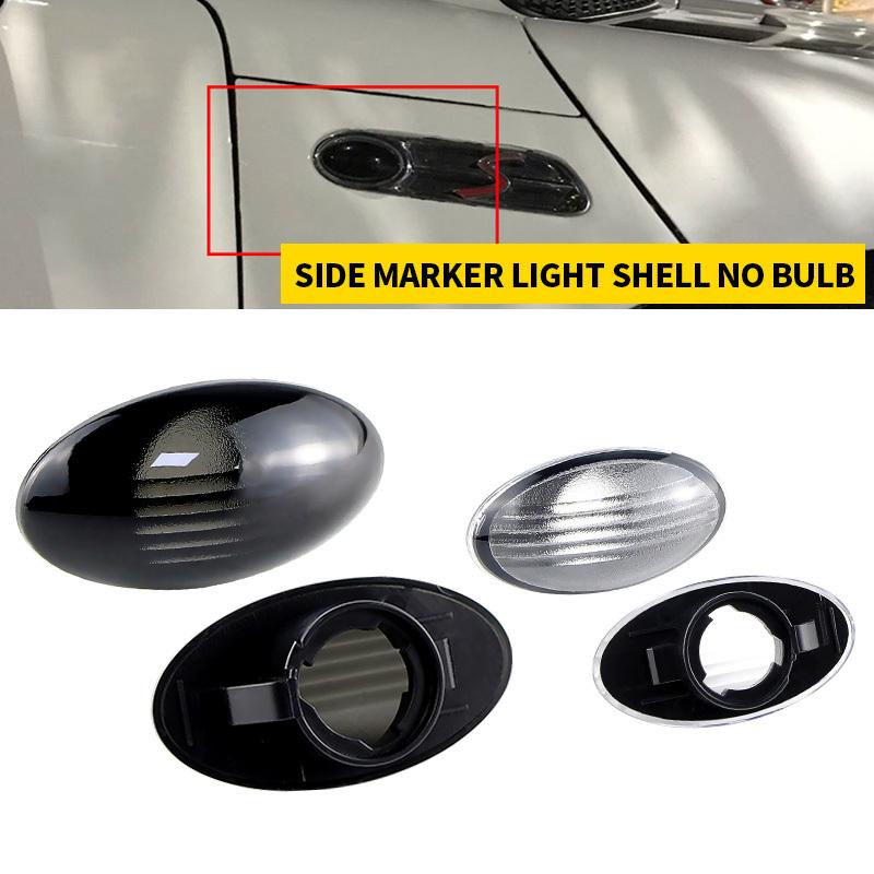 2Pcs For Mini Cooper R50 02-06 R52 04-08 R53 02-06 Turn Signal Side Fender Marker Light Housing Cover Shell Car Accessories
