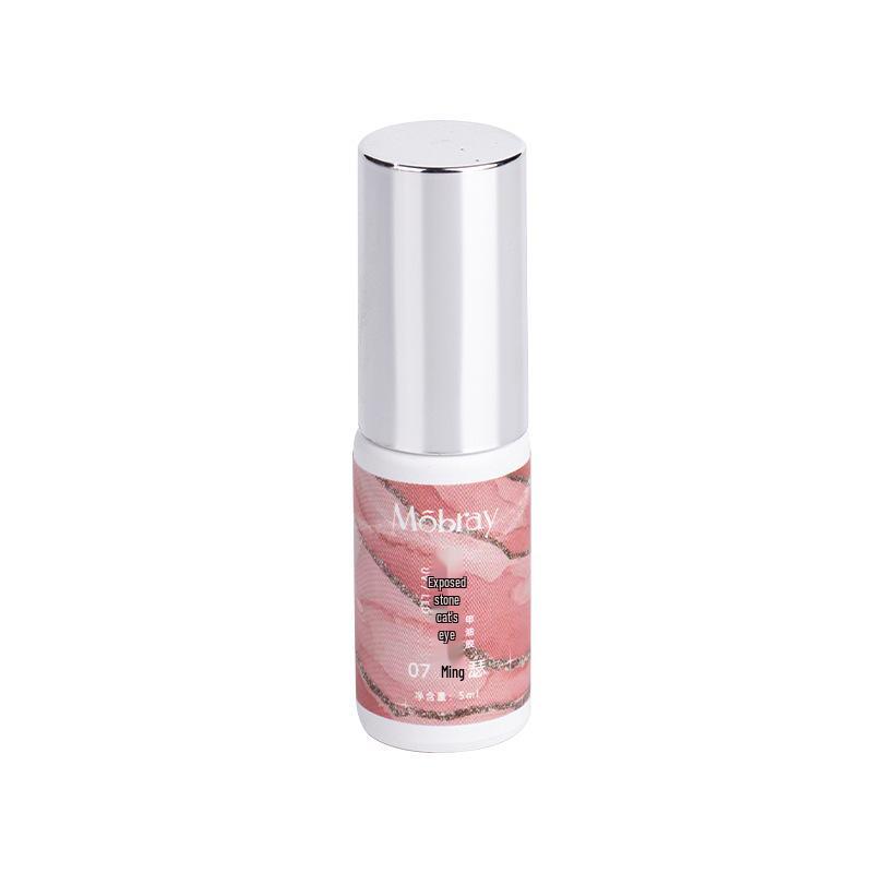 Гель-лак Ming Rui Crystal Cat Eye - Коллекция Весна/Лето 2025: Зеркальный фарфор белый с эффектом стеклянных бусин