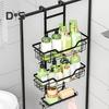 Стеллаж для хранения душевой кабины, стеллаж для ванной комнаты, прочный, несущий нагрузку, простая сборка, 3-х уровневый, нержавеющий, органайзер для душа, полка для хранения