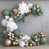 DIY Sage Green Balloon Arch Garland Kit - Brand - Model - 137 Pieces - Sage Green + Matte White + Gold Chrome