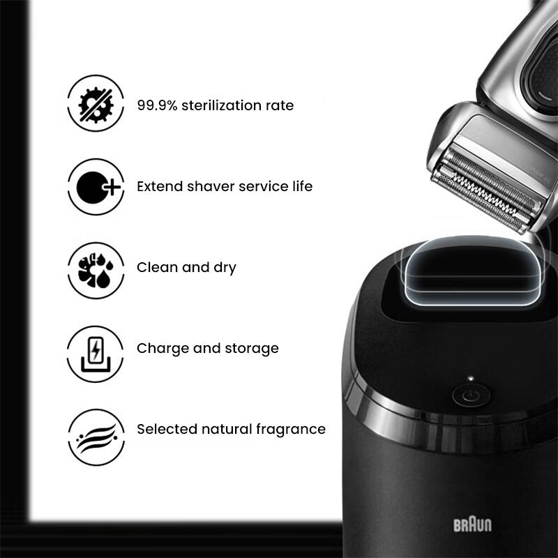 Braun Электробритва S9 Active 9077cc с 5-в-1 центром ухода и дорожным футляром для зарядки