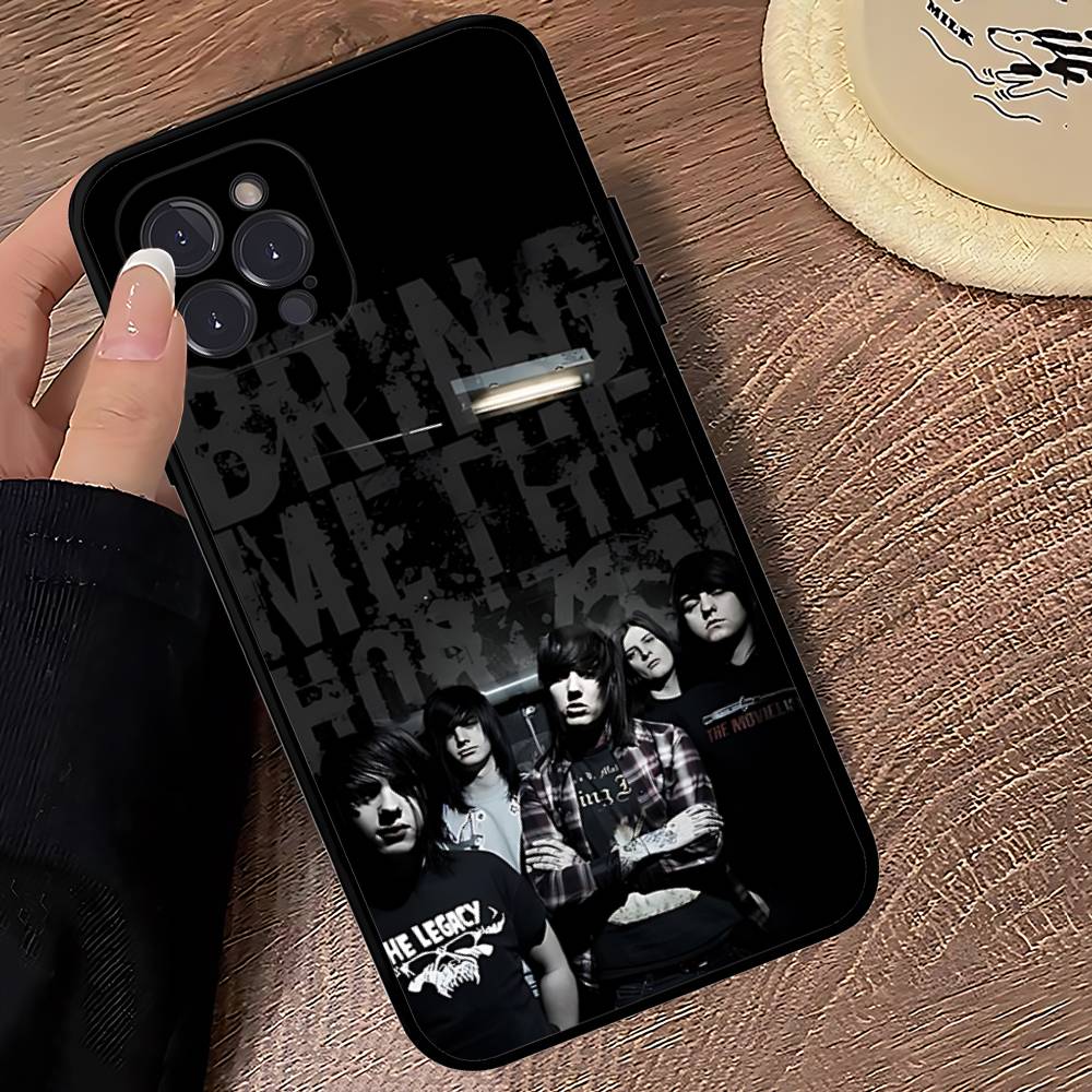 Чехол для телефона Rock Band B-Bring M-Me The H-Horizon Для IPhone 17 16 15 14 13 12 11 Pro Max Plus Mini Мягкий Черный Чехол