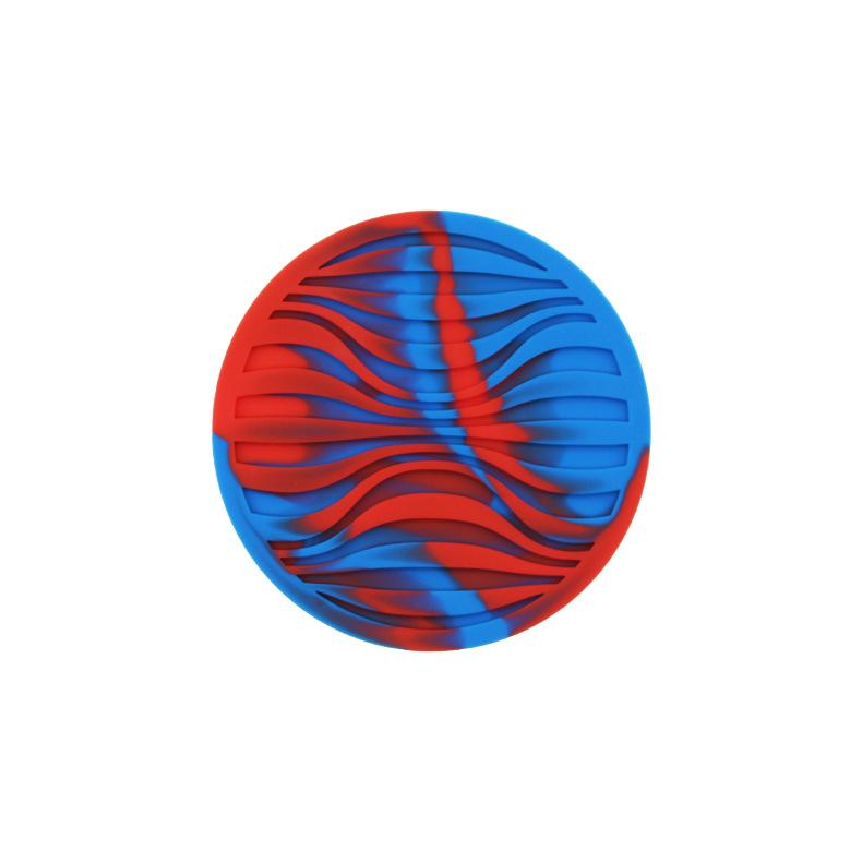 Silicone Coaster Round Non-slip Wave Water Cup Thermal Pad Drain Coffee Cup Mat