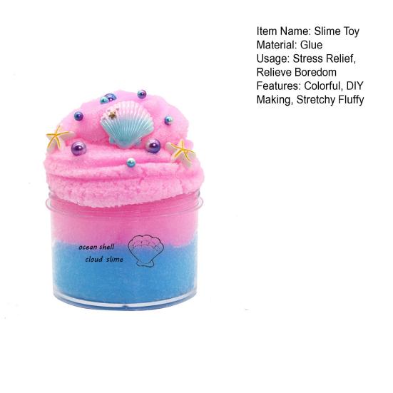 Безопасная эластичная игрушка для снятия скуки, красочные пушистые ракушки, облачная слизь, антистрессовая игрушка, цветная глина для вечеринки